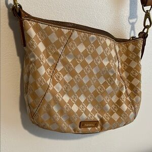 Fossil Tan and Silver Women's Bag